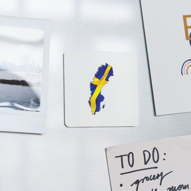 Sweden Flag in Sweden Map