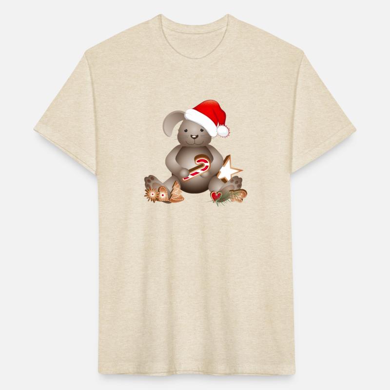 sweet bunny for christmas with santa hat