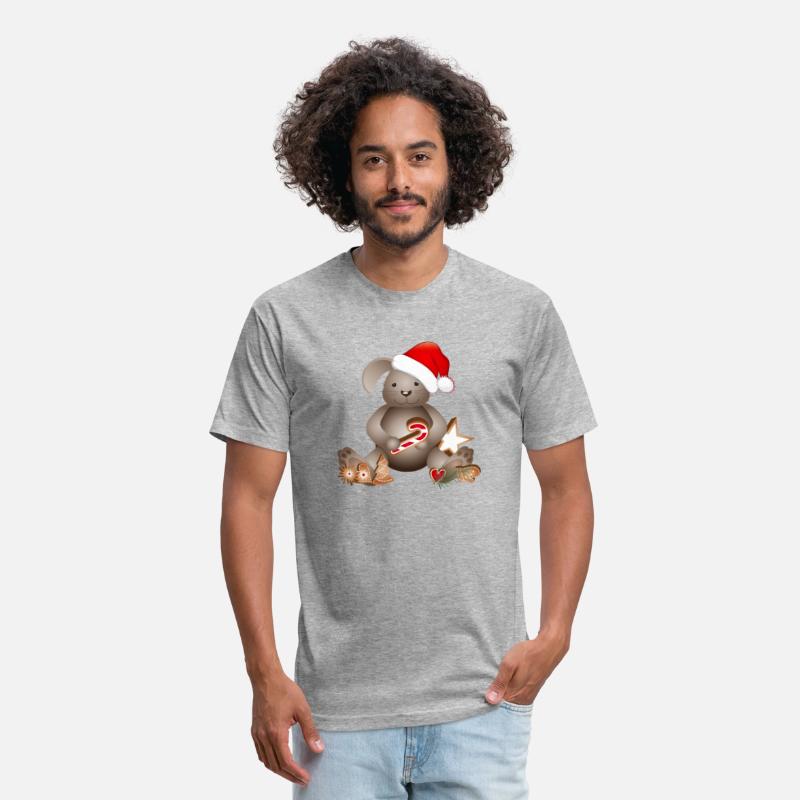 sweet bunny for christmas with santa hat