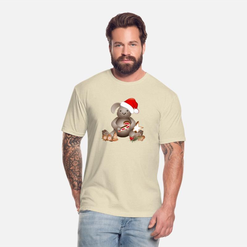 sweet bunny for christmas with santa hat