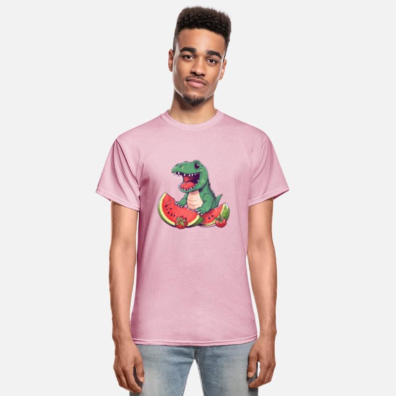T-Rex Dinosaur with Melon, Funny Summer Design