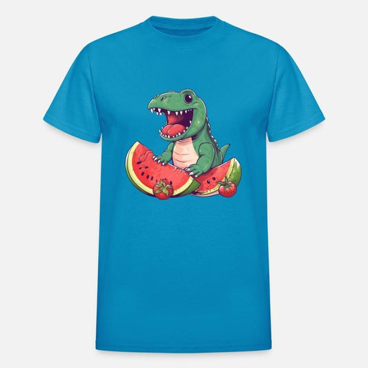 T-Rex Dinosaur with Melon, Funny Summer Design