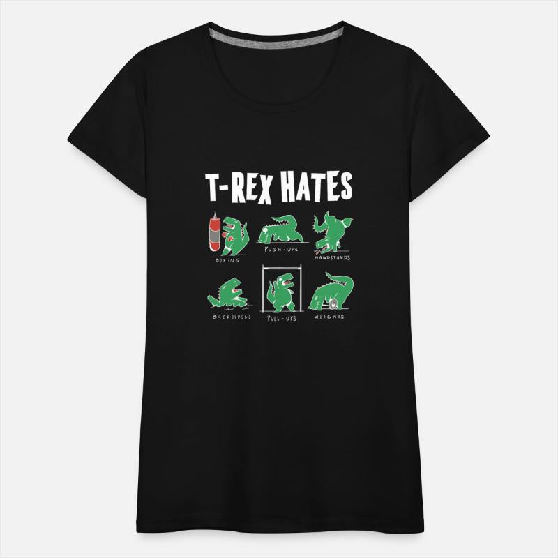 T rex Gym Hater Dinosaur T-Shirt