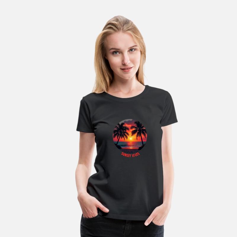 T-shirt With Sunset Vibes Paradise