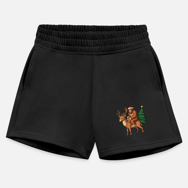 Teddy Santa Bigfoot ride a deer Christmas