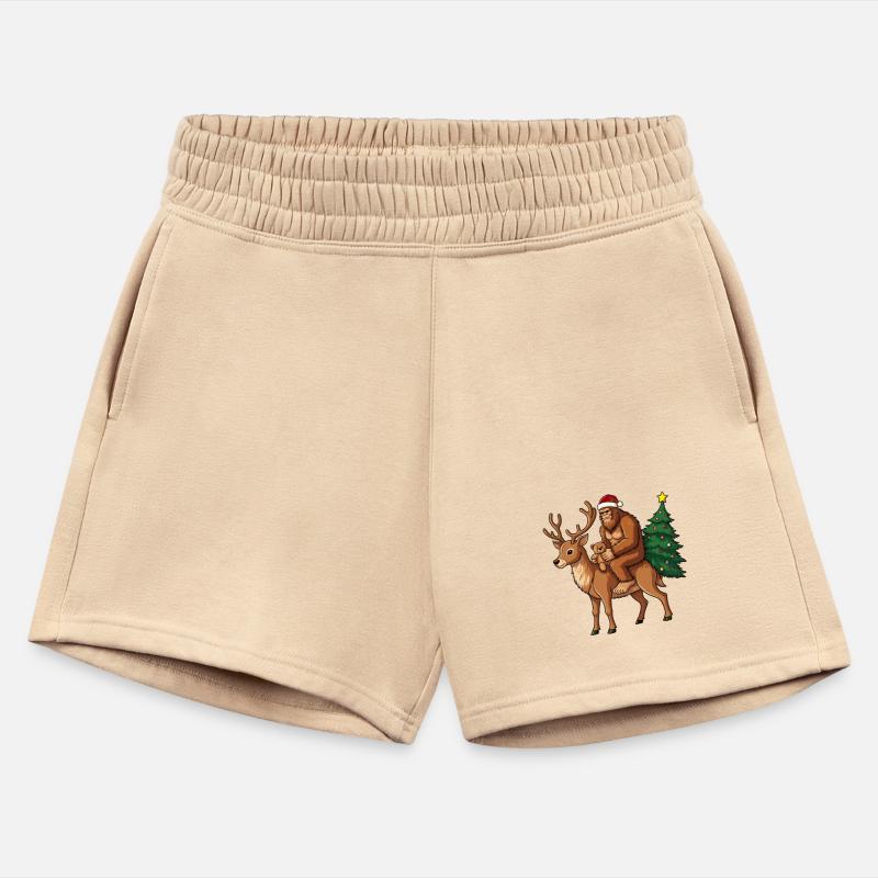 Teddy Santa Bigfoot ride a deer Christmas