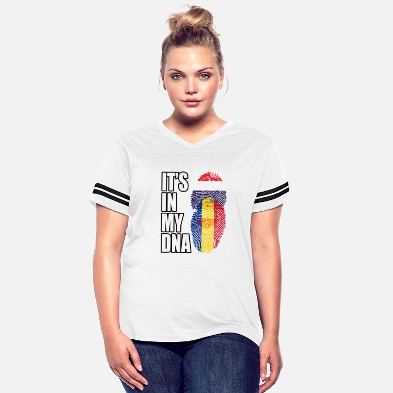 Thai And Romanian Vintage Heritage DNA Flag