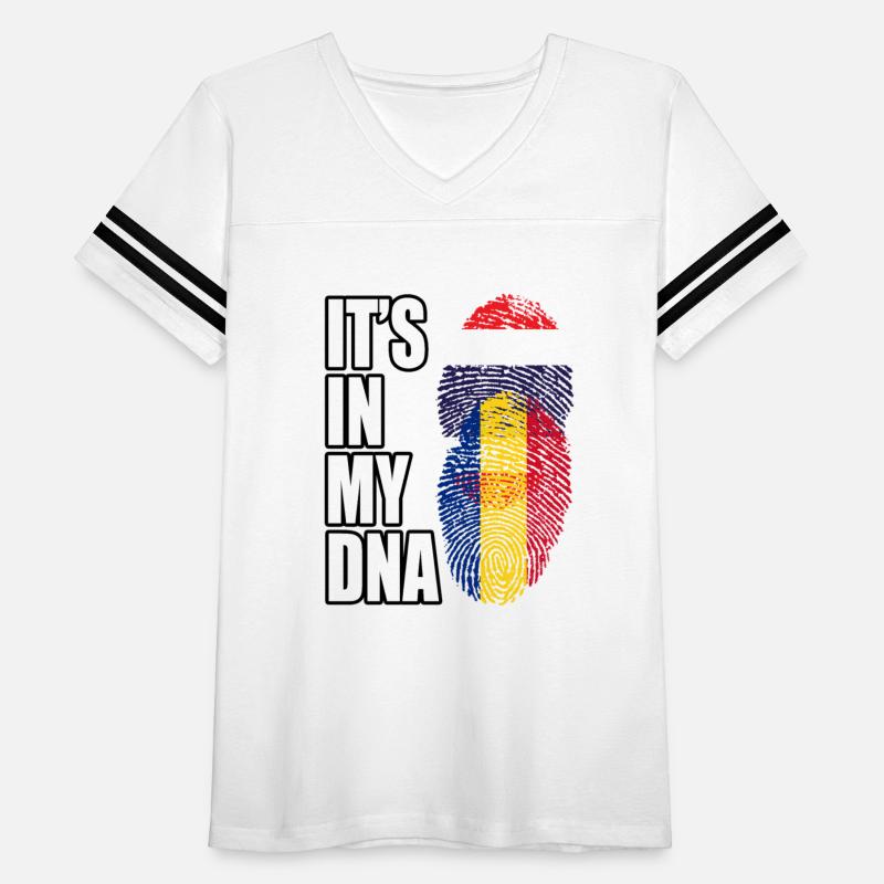 Thai And Romanian Vintage Heritage DNA Flag