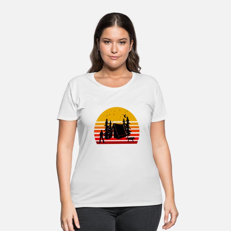 The dog and I pee camping with a dog