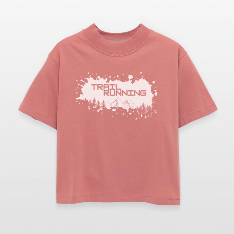 Trail running mountains and forest.