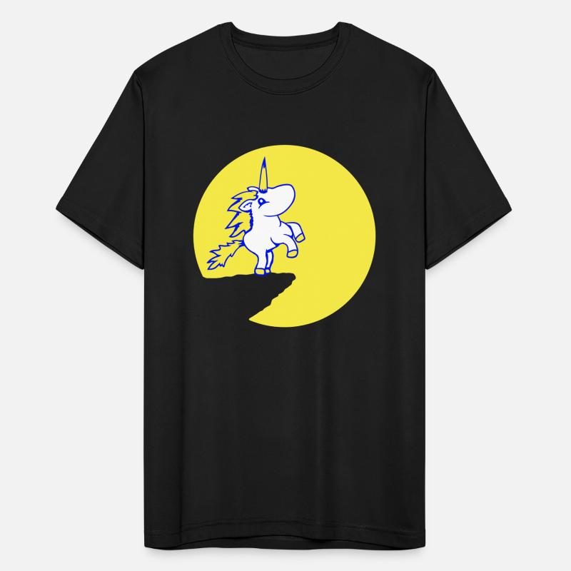 Unicorn Cliff Moon Mountain Round Night Cute Cool