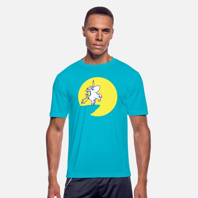 Unicorn Cliff Moon Mountain Round Night Cute Cool