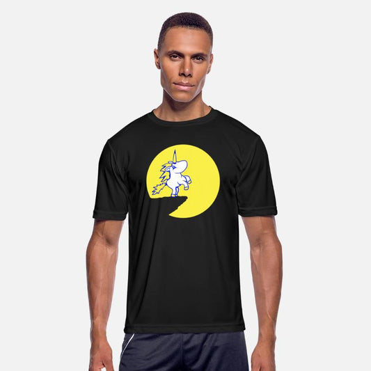 Unicorn Cliff Moon Mountain Round Night Cute Cool