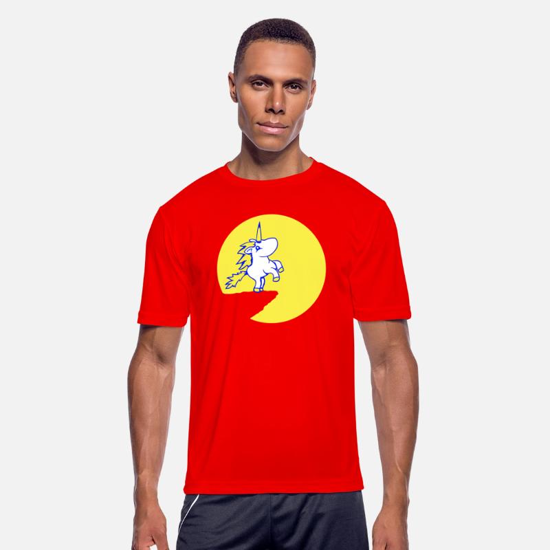 Unicorn Cliff Moon Mountain Round Night Cute Cool