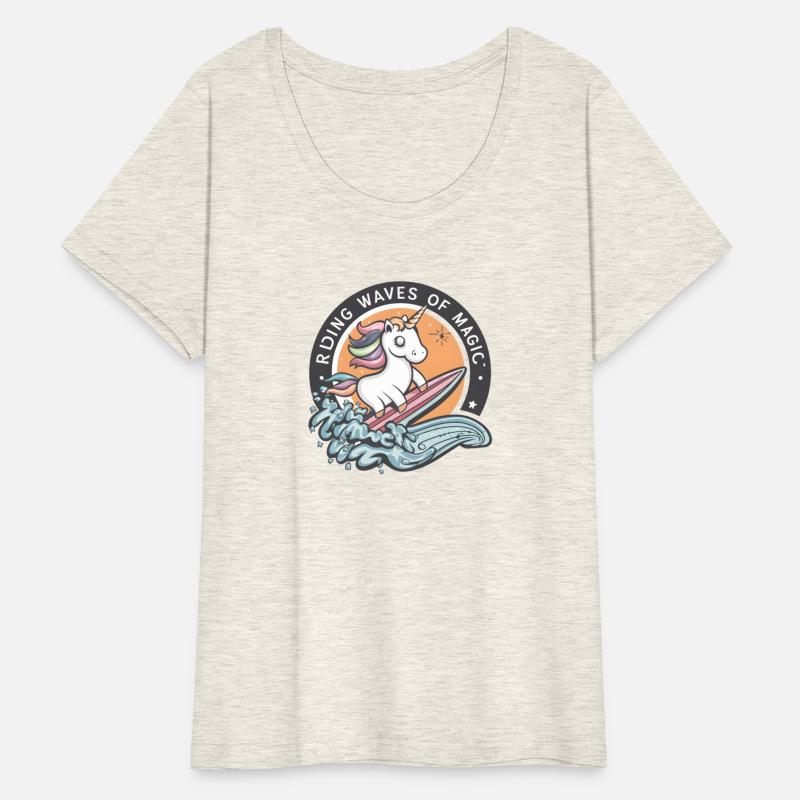 Unicorn Surfing: Riding Waves of Magic! Art Design