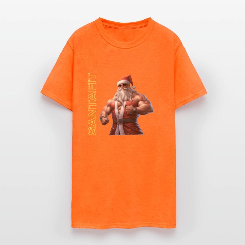 "Unisex Santa Fitness T-Shirts: Sporty Christmas