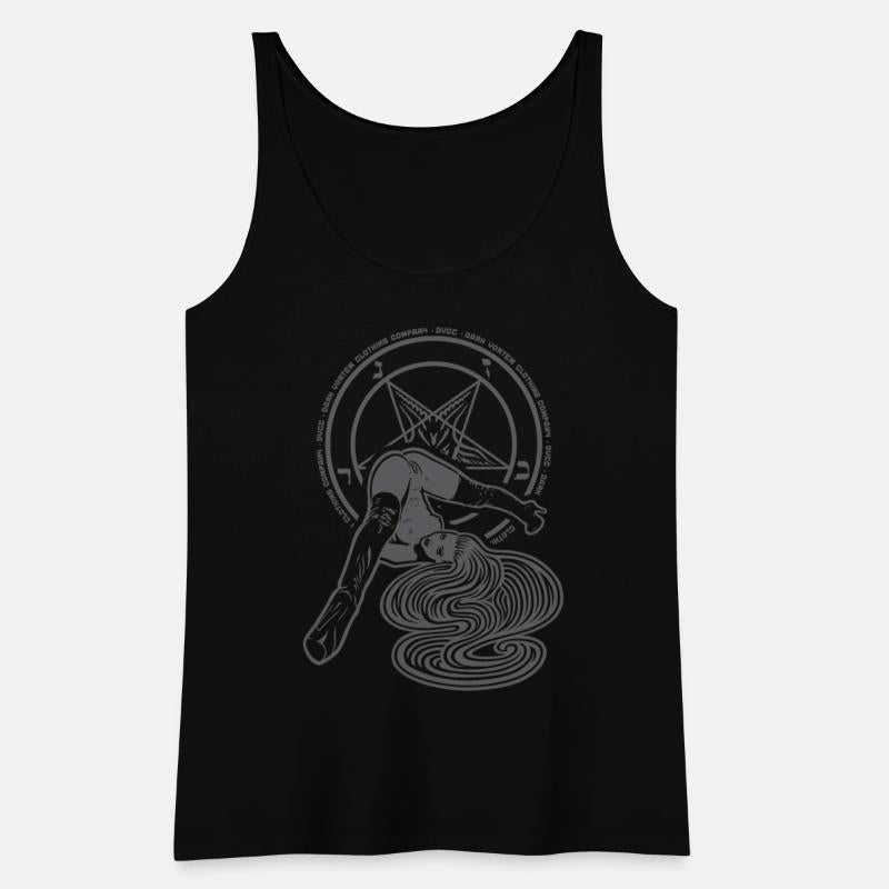 Upside Down Pinup Girl and Pentagram