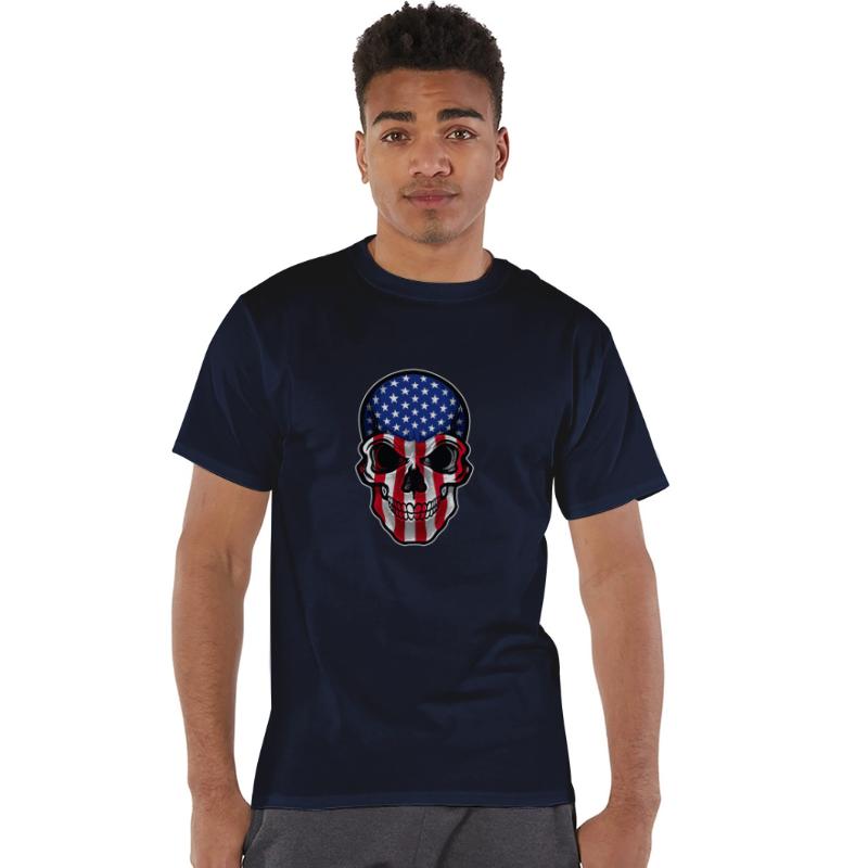 USA Flag Skull United States Patriotic Skeleton