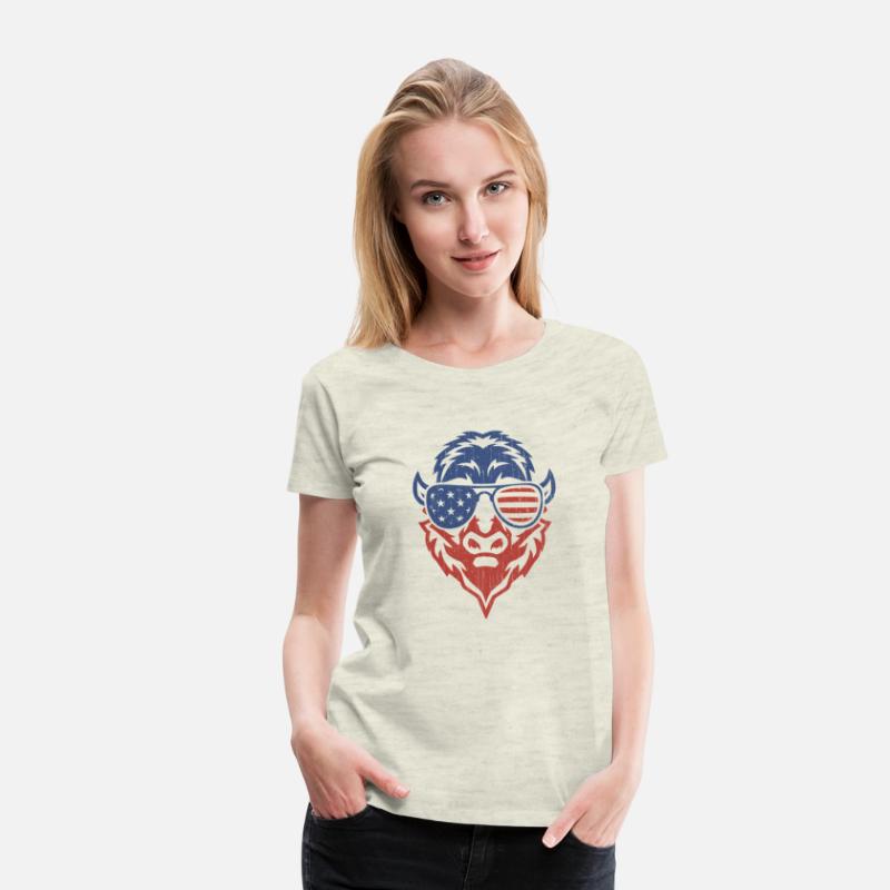 Usa Patriotic American 4Th July Bison Buffalo