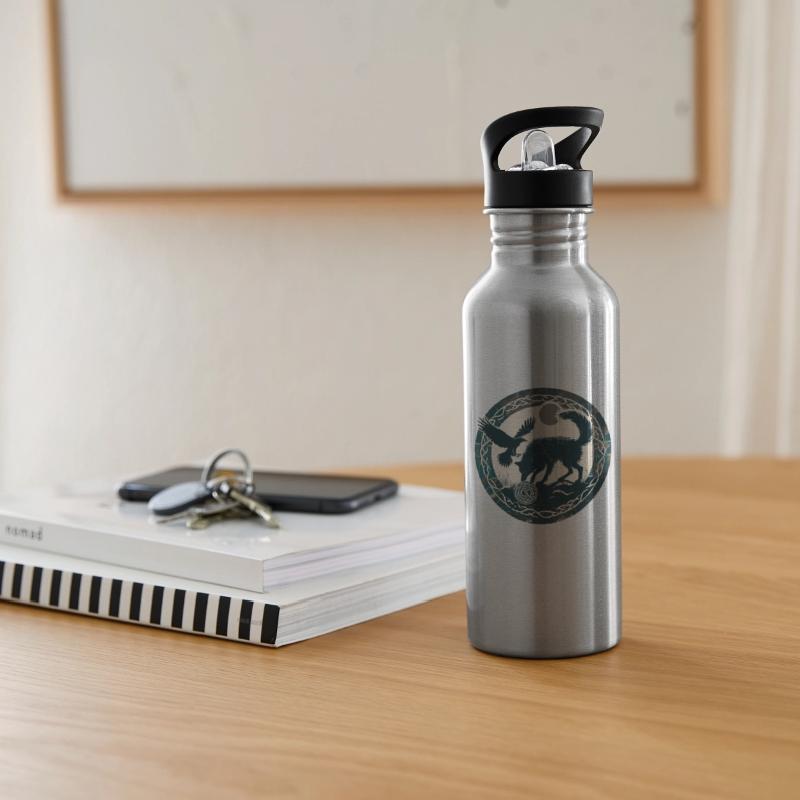 Vintage Celtic Wolf and Raven