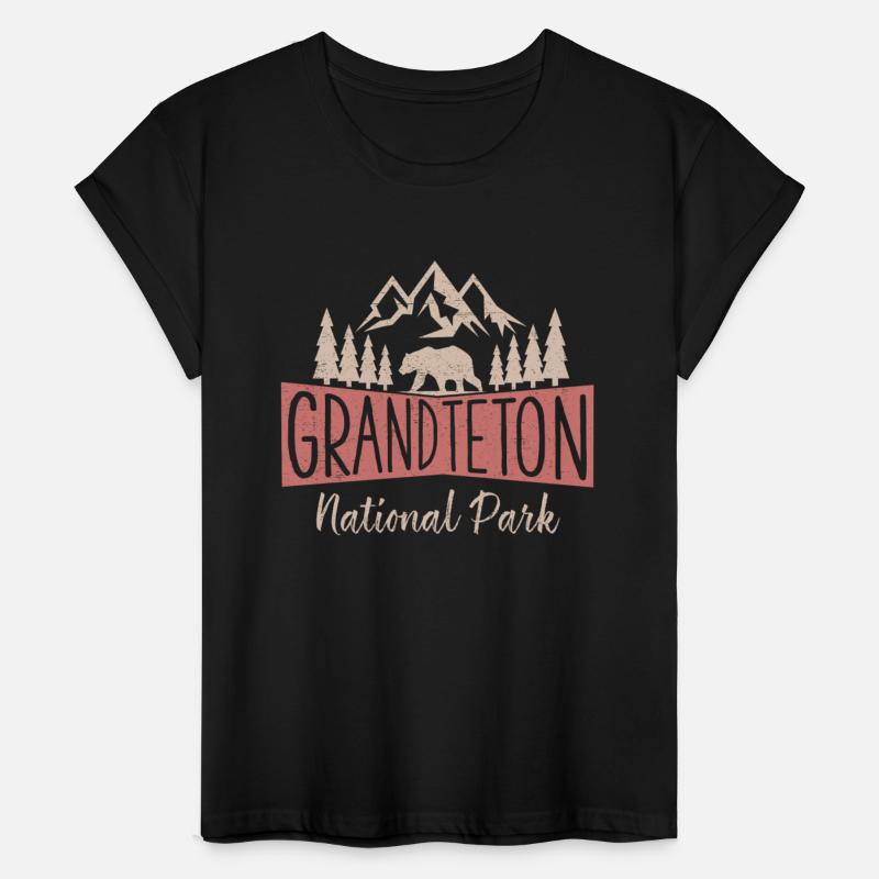 Vintage Grand Teton National Park Us Mountains