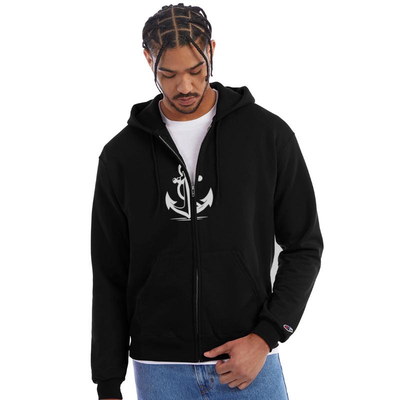 Vintage Old Anchor With Thick Rope