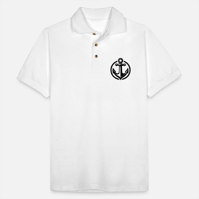 Vintage Old Wet Anchor In Circle Logo