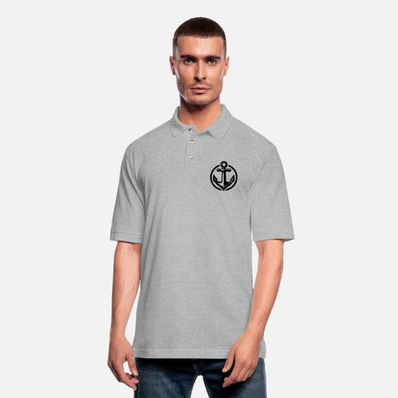 Vintage Old Wet Anchor In Circle Logo