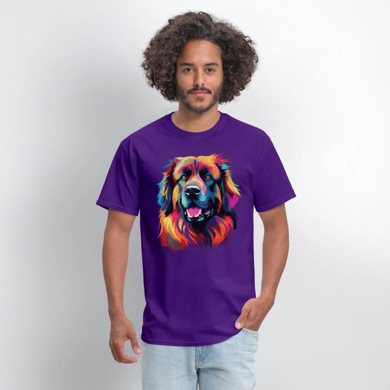 Watercolor Colorful Leonberger