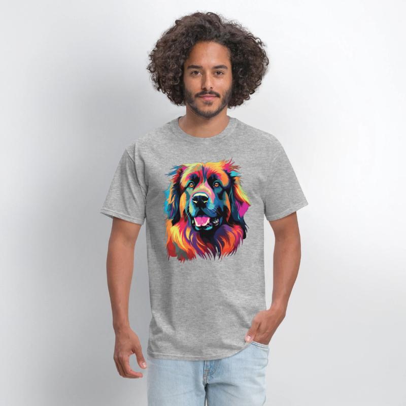 Watercolor Colorful Leonberger