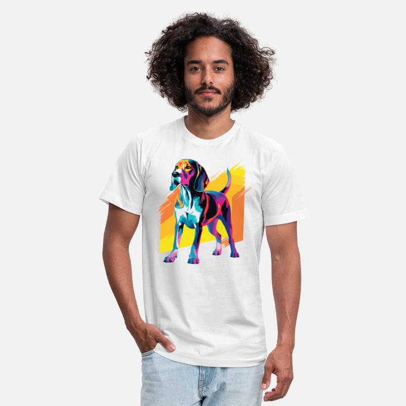 Watercolor Colorful Treeing Walker Coonhound