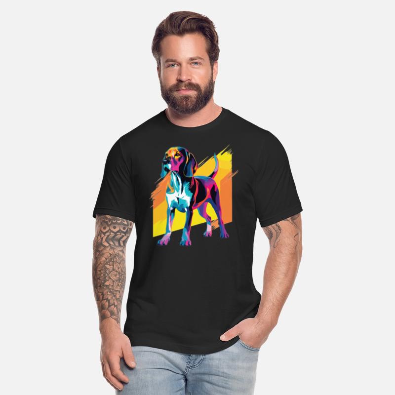 Watercolor Colorful Treeing Walker Coonhound