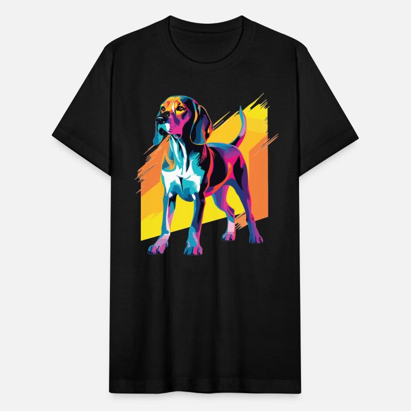 Watercolor Colorful Treeing Walker Coonhound