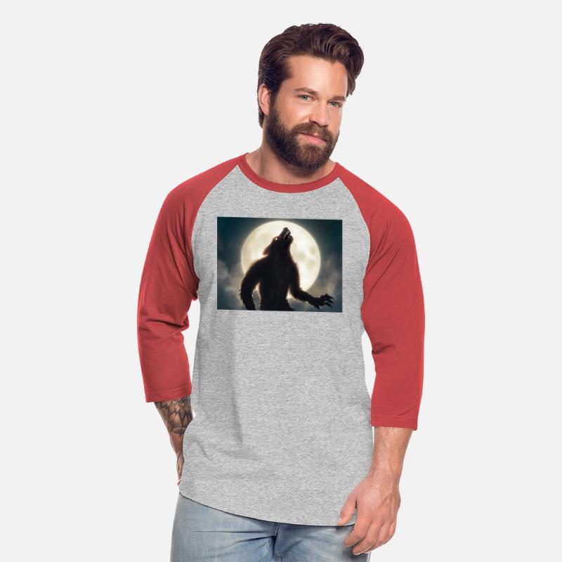 Werewolf standing in front of the moon