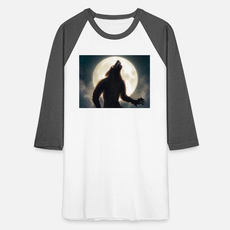 Werewolf standing in front of the moon