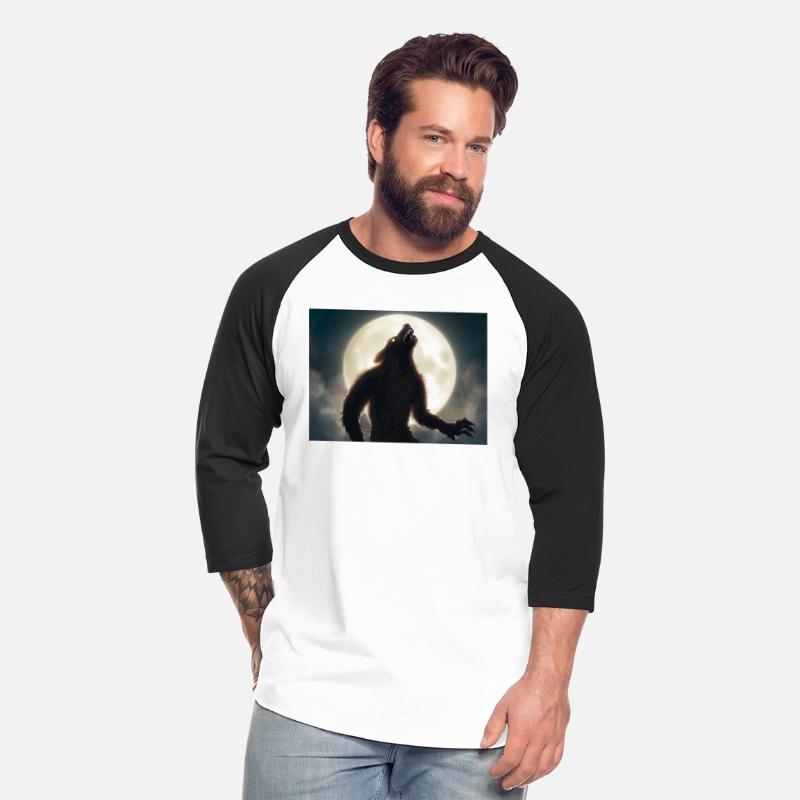Werewolf standing in front of the moon
