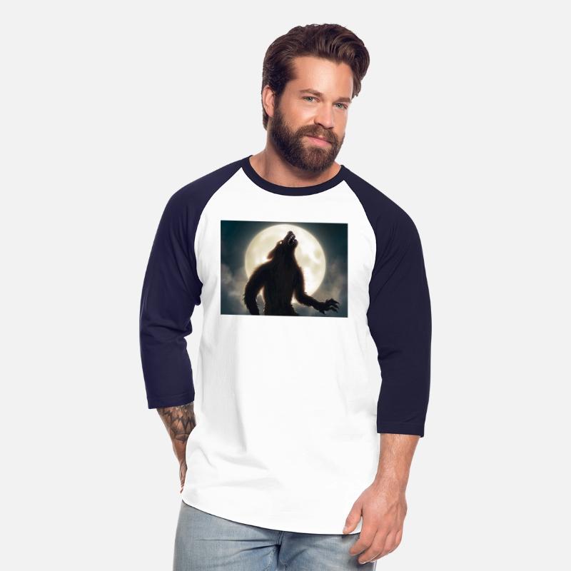Werewolf standing in front of the moon