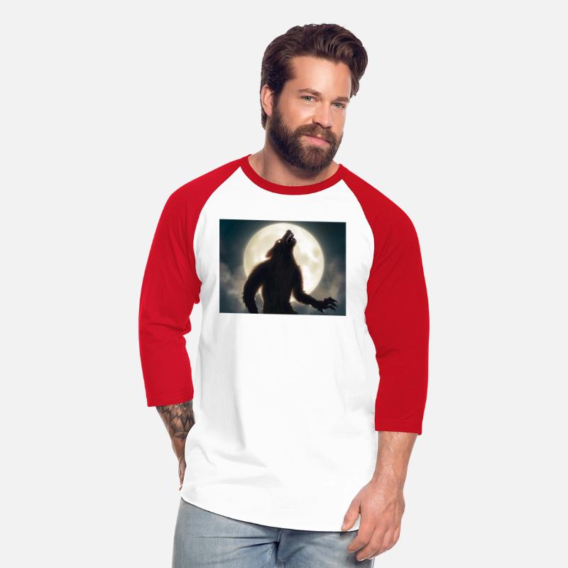 Werewolf standing in front of the moon