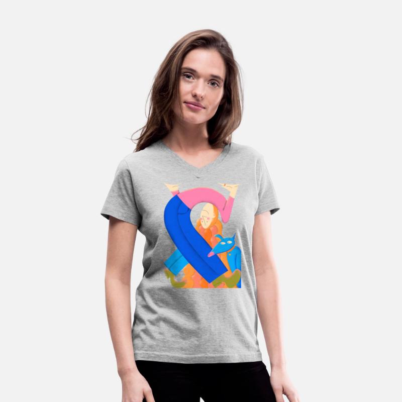 Whimsical Girl and Animal Duo Illustration