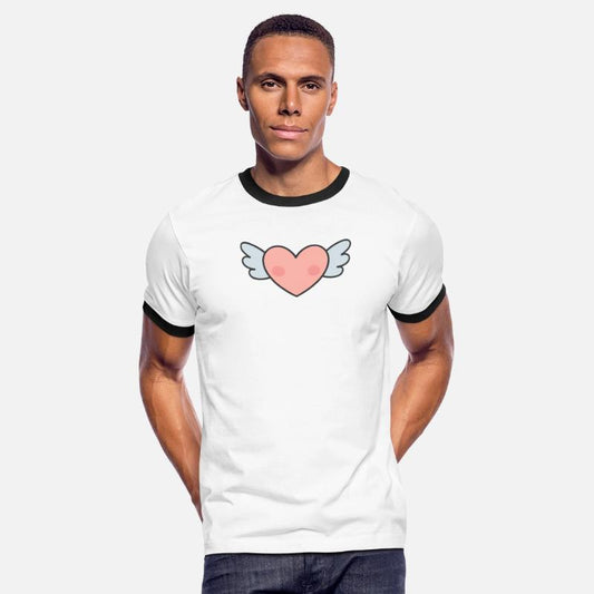Whimsical Heart with Angel Wings Design