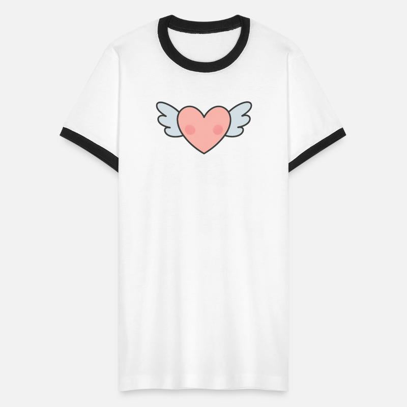 Whimsical Heart with Angel Wings Design