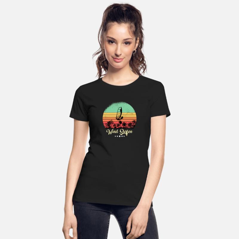 Wind Surfing Vintage Retro Sunset Sport