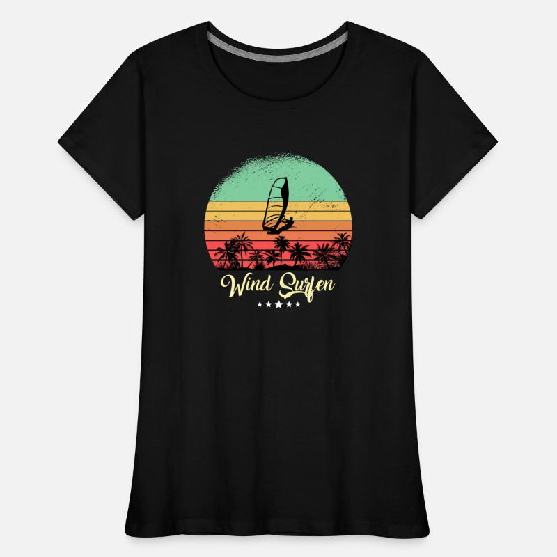 Wind Surfing Vintage Retro Sunset Sport