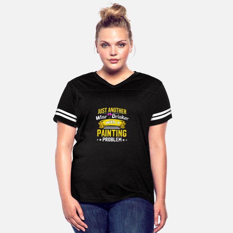 Wine Drinker with Painting Problem Wine Lover Funn