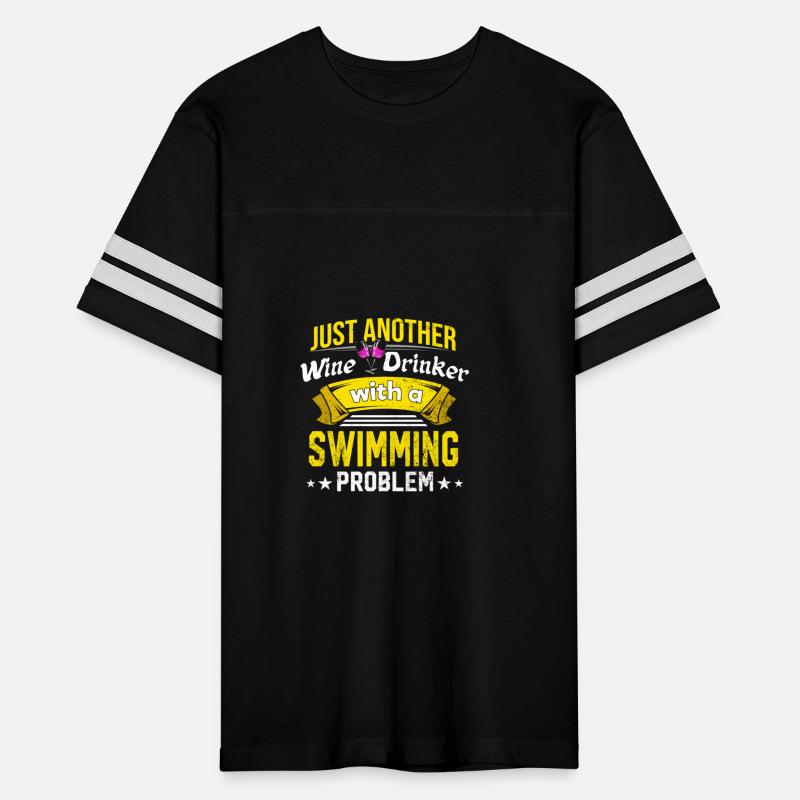 Wine Drinker with Swimming Problem Wine Lover Funn