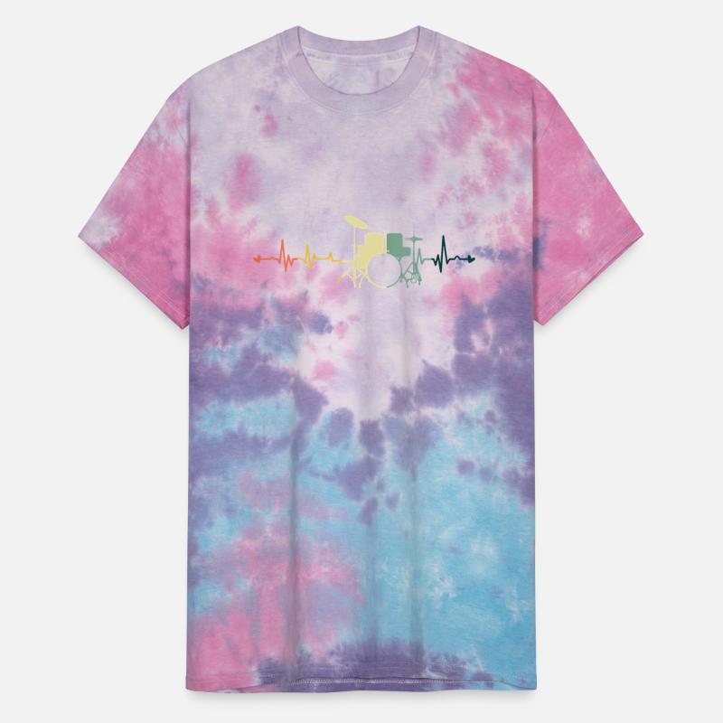 Womens Vintage Drum Heartbeat Funny Drummer Gift