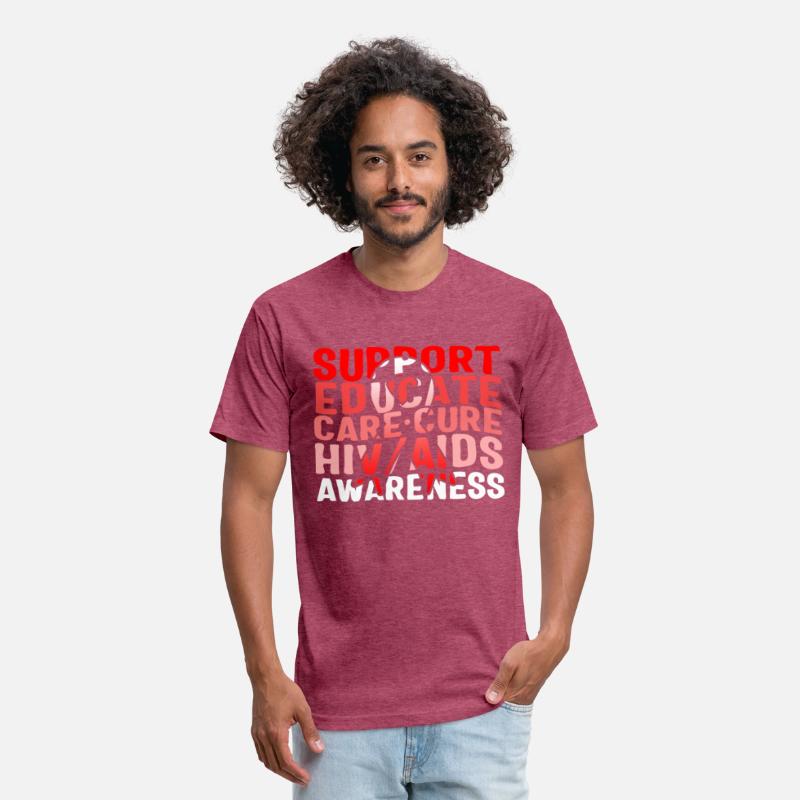 Word Aids Days Shirt, Support Educate Care Cure