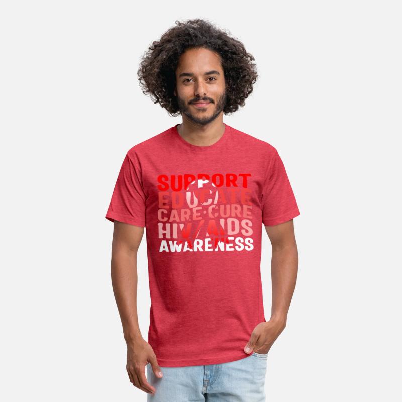 Word Aids Days Shirt, Support Educate Care Cure