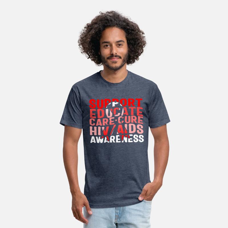 Word Aids Days Shirt, Support Educate Care Cure